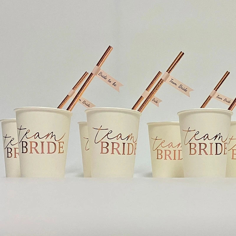 Bachelorette Party Cups with Straws