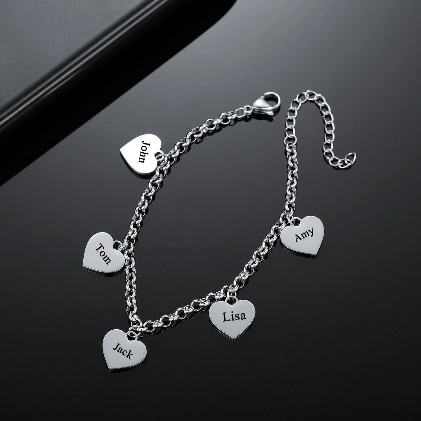 Personalized Hearts Charms with Custom