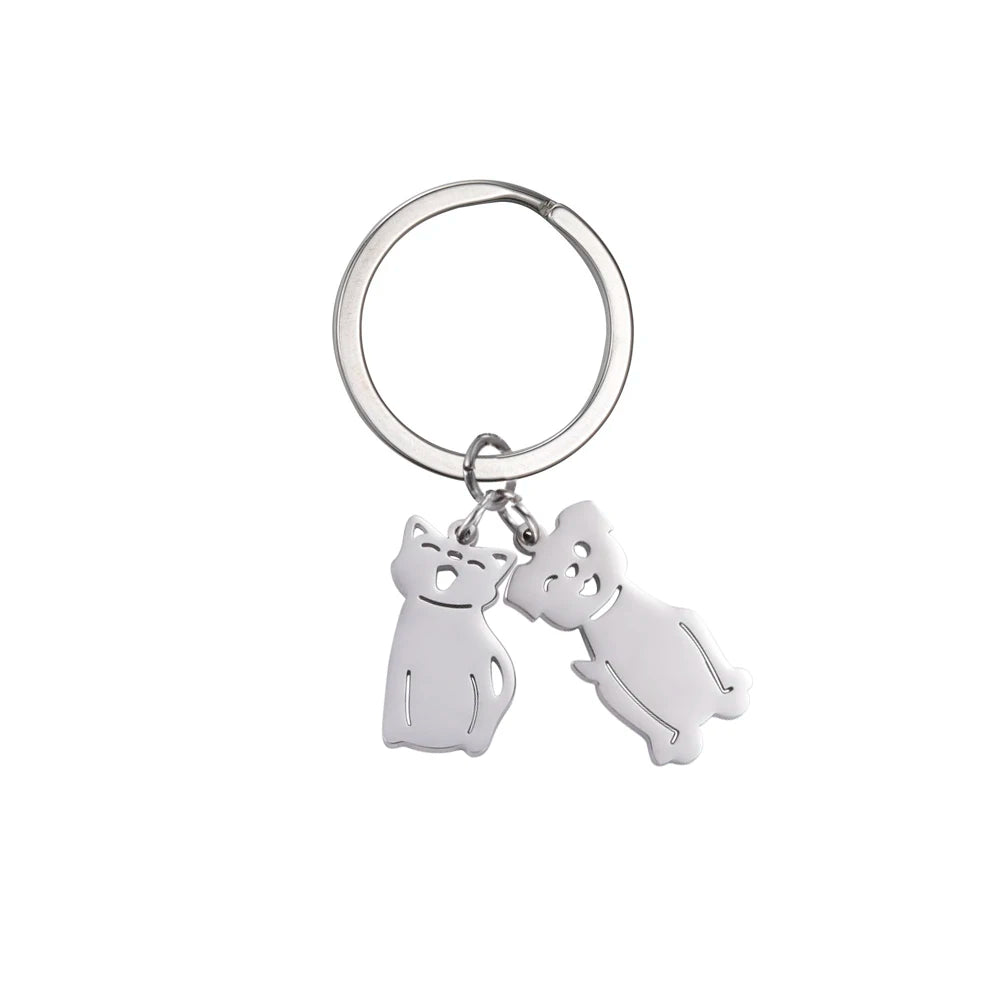 Personalized Family Keychain with Custom Name Engraving for Children, Parents, and Pets - Perfect Gift for Any Occasion