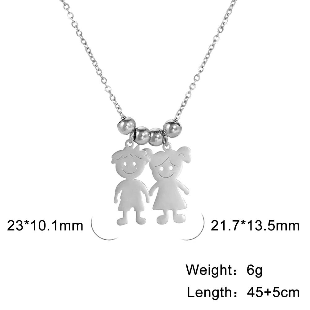 Personalized Fishhook Necklace for Family: Customizable Stainless Steel Pendant Jewelry for Women and Men