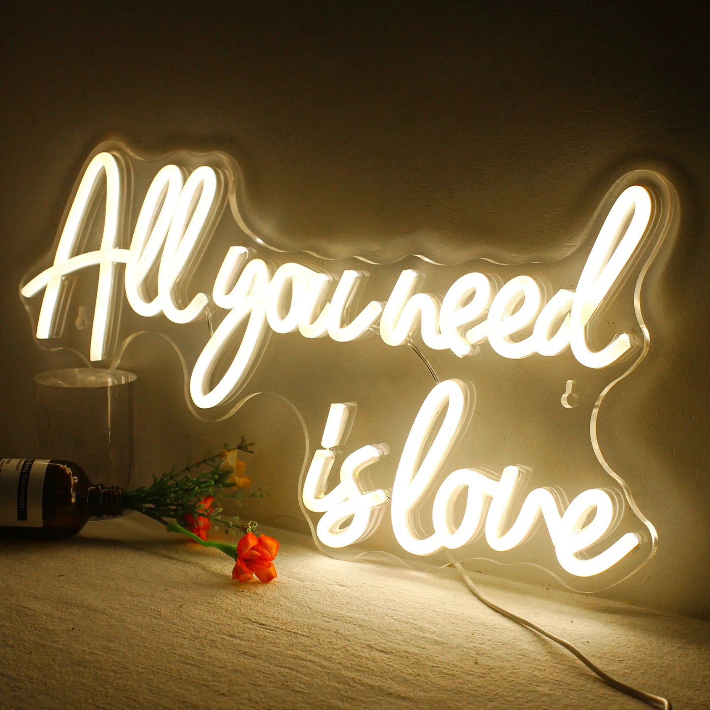 Love Neon Sign LED Light for Bedroom and Party Decoration - Customizable and Versatile