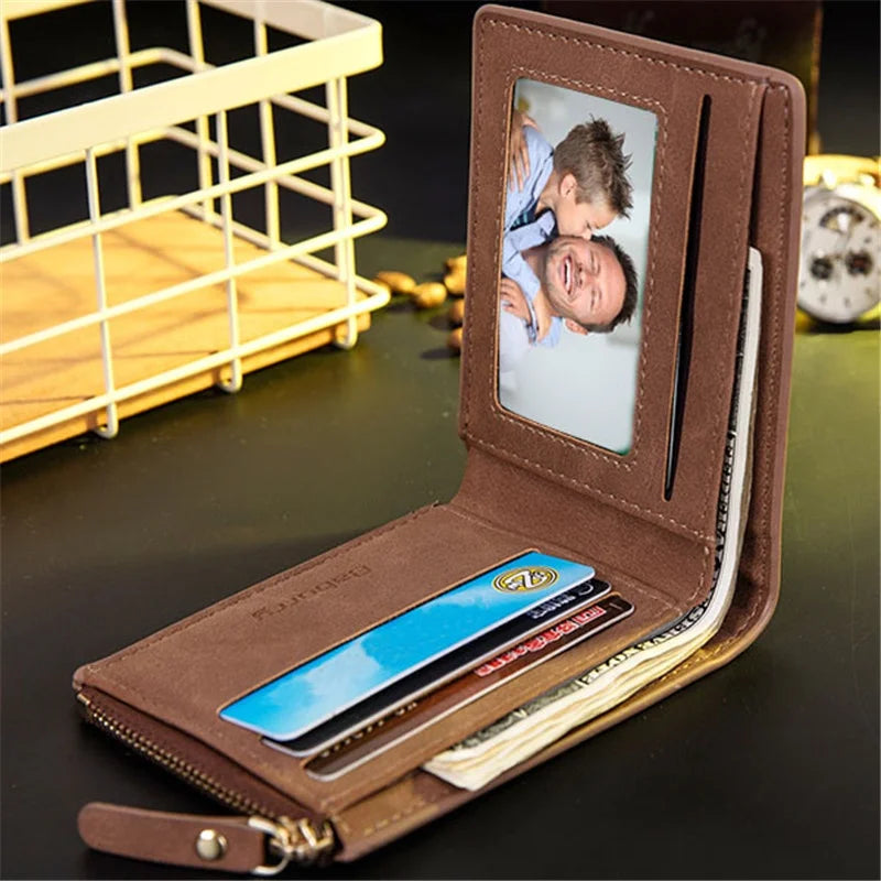 Personalized Men's Wallet with Photo and Text Engraving