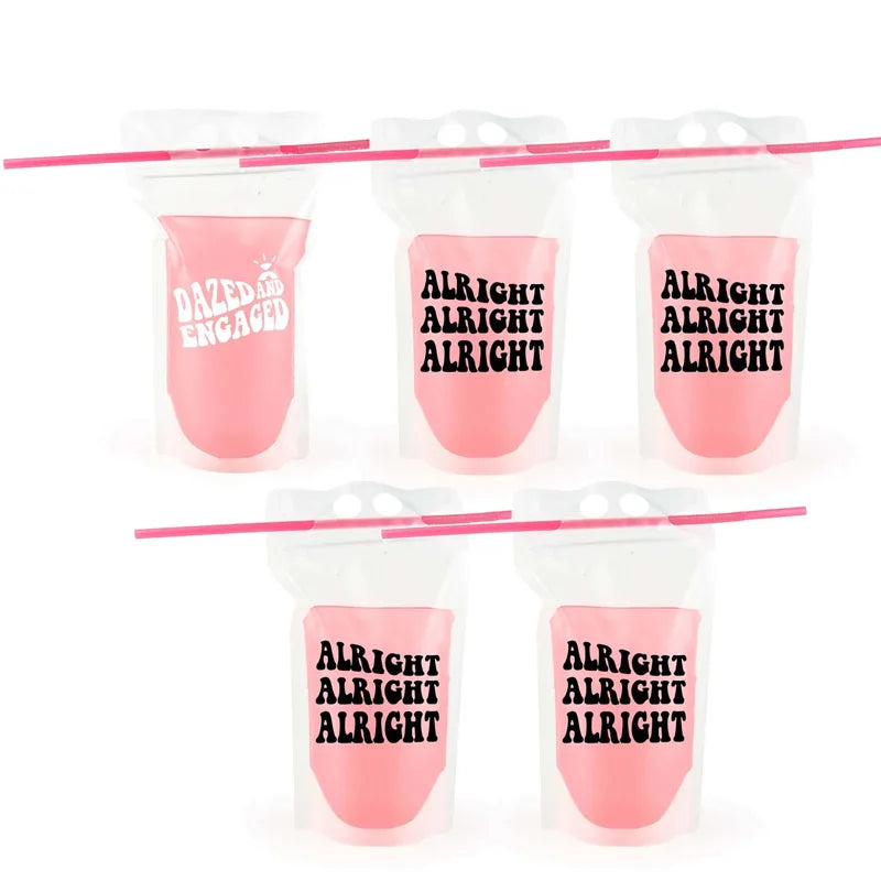 Retro Drink Pouches for Bachelorette Parties