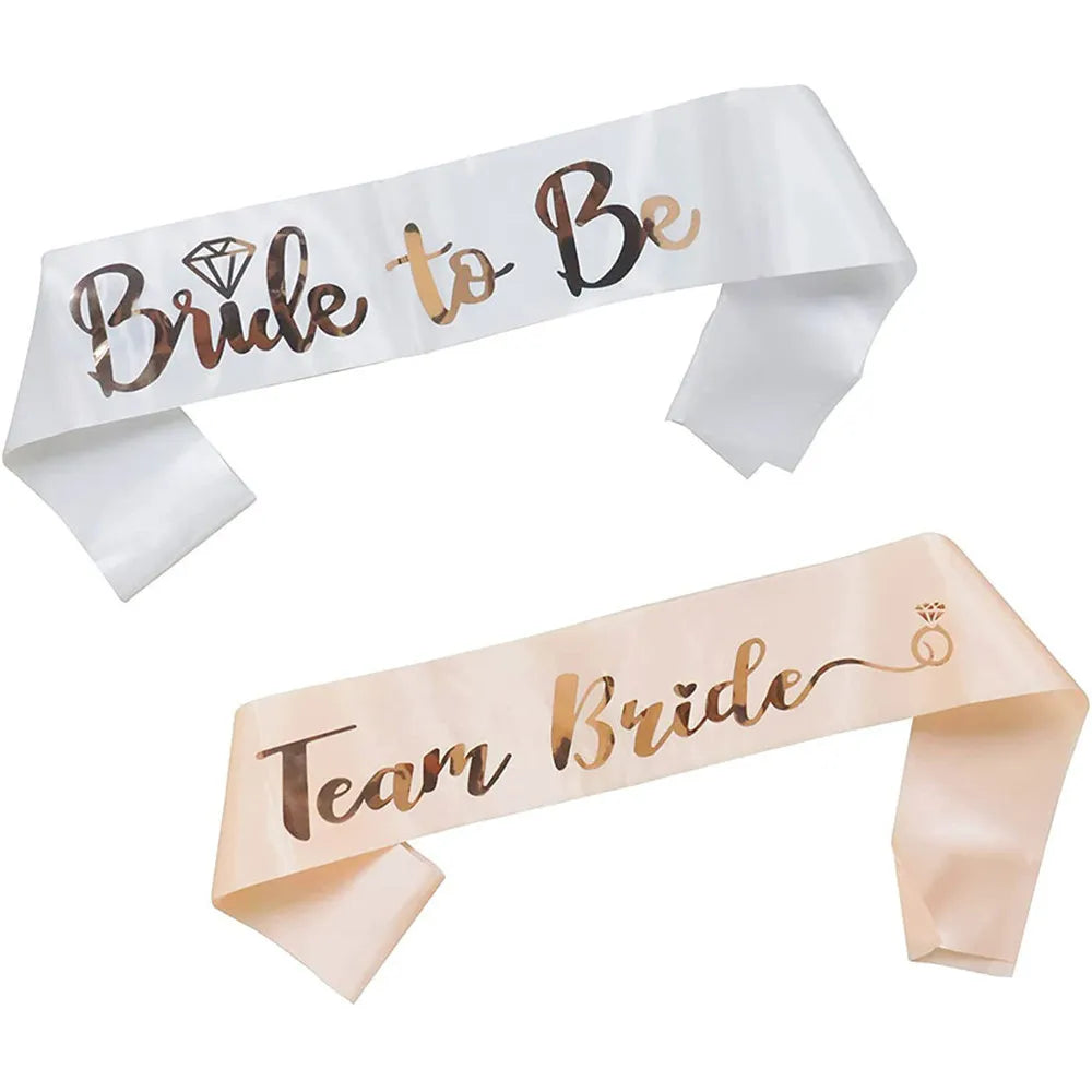 Rose Gold Team Bride Satin Set