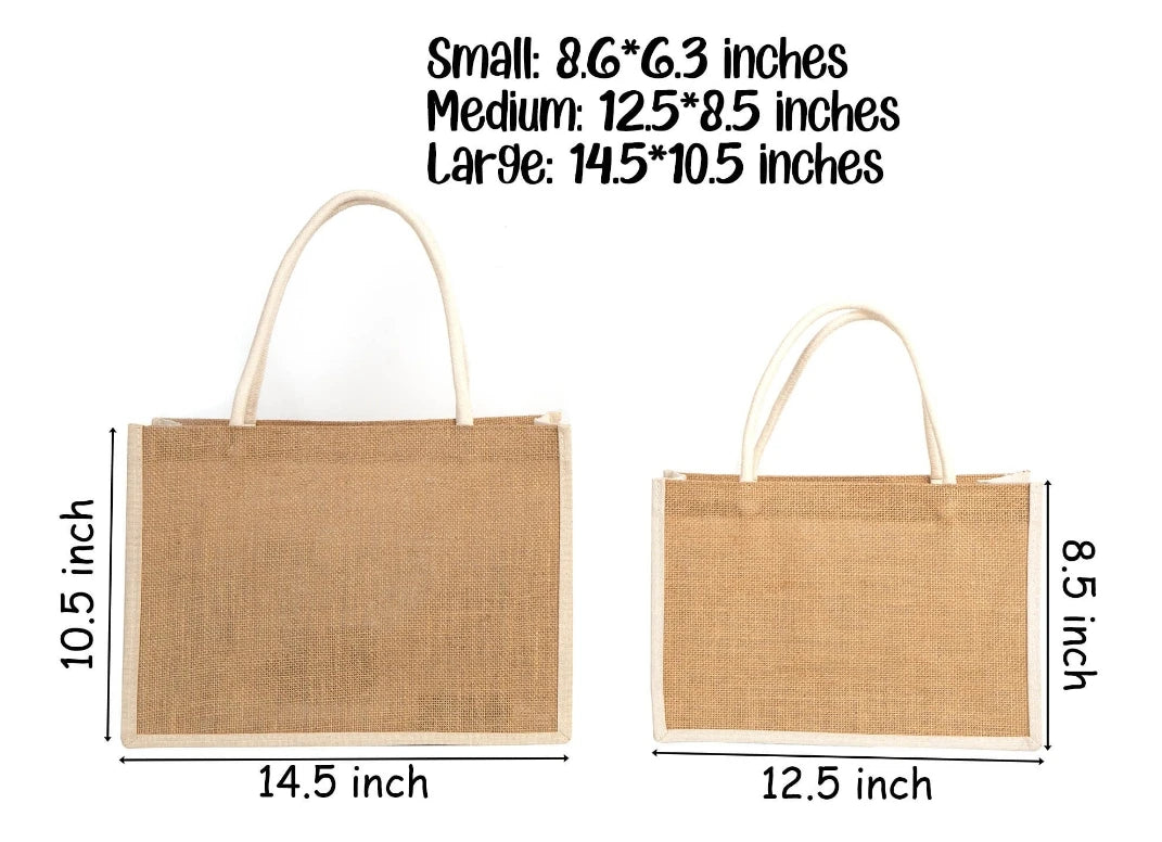 Personalized Burlap Tote Bag for Bridesmaids