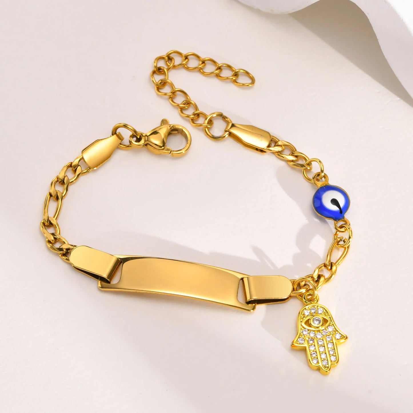 Hamsa Eye Chain Bracelet for Baby