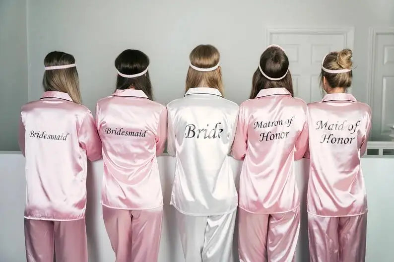 Personalized Bridesmaid Silk Pajama Set