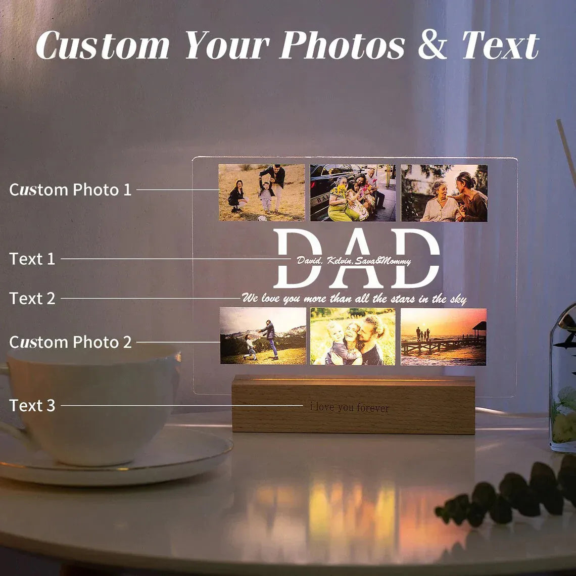 Personalized 3D Acrylic Lamp for Special Occasions