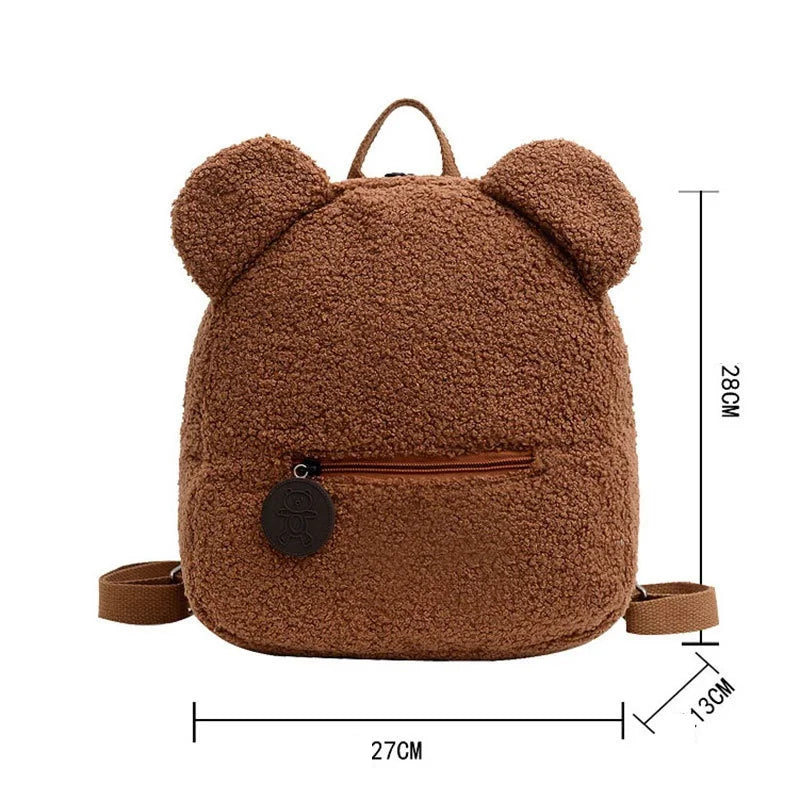 Personalized Plush Bear Backpack for Girls