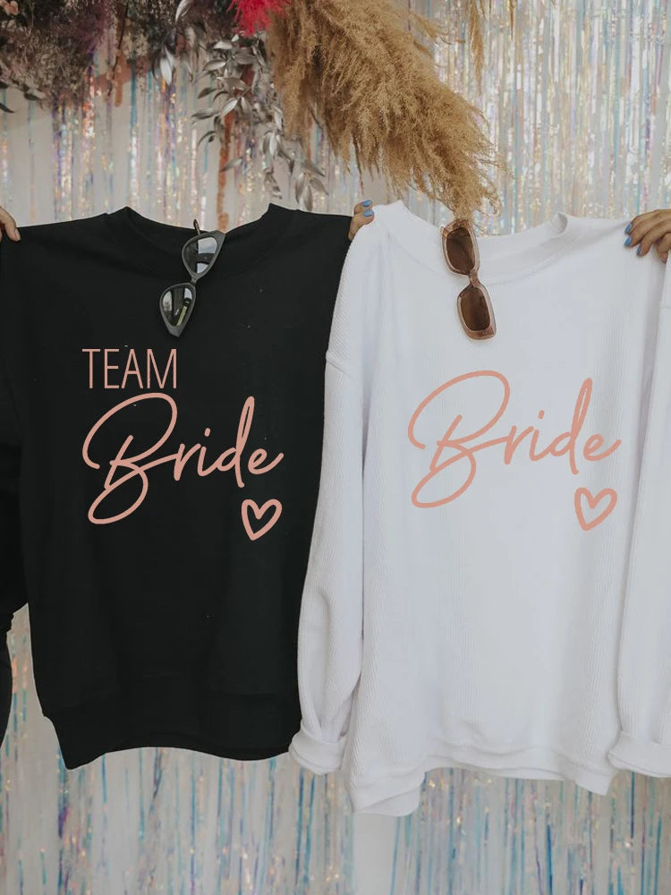 Personalized Bride & Bridesmaid Sweatshirts