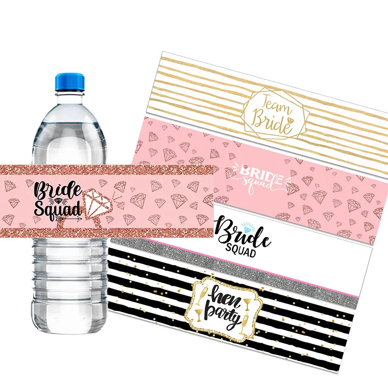 Henna Water Bottle Labels: Elegant Decor