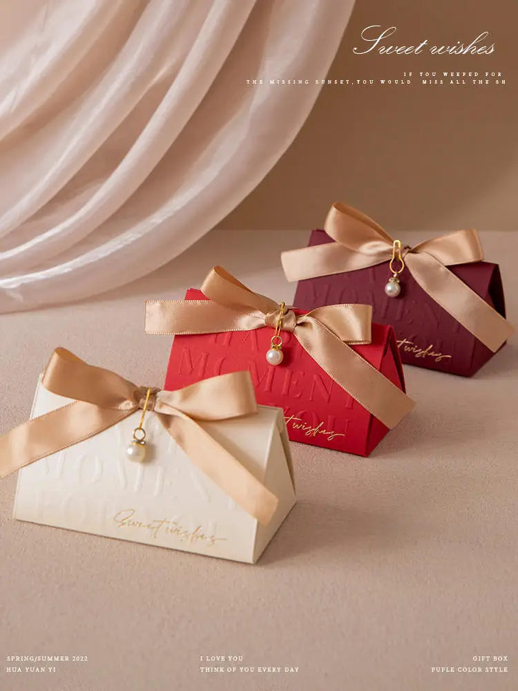 Elegant Wedding Favor Boxes with Ribbon for Special Occasions - Set of 20/50