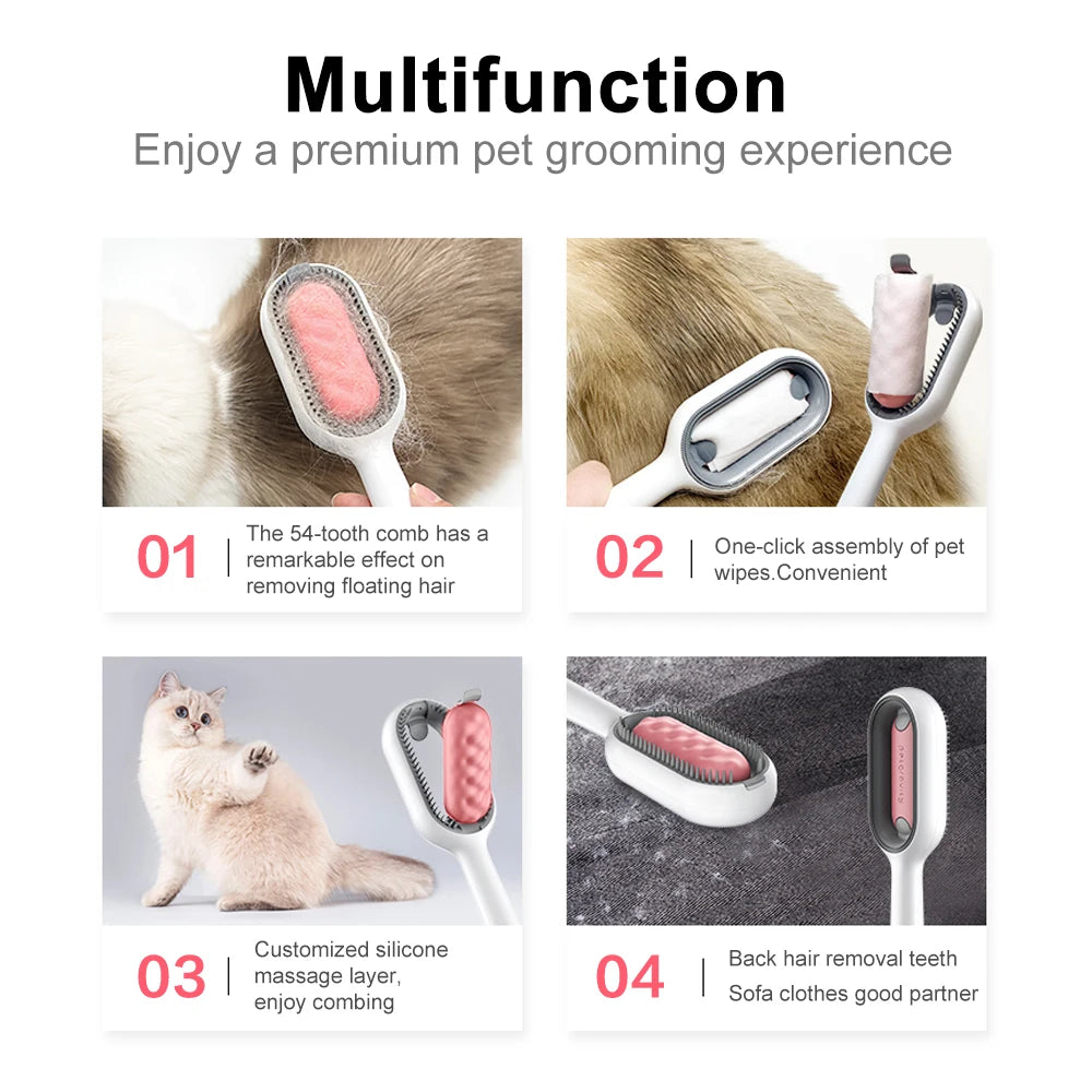 Professional Pet Hair Brush for Cats and Dogs - Grooming Tool for Effective Hair Removal and Bonding Experience