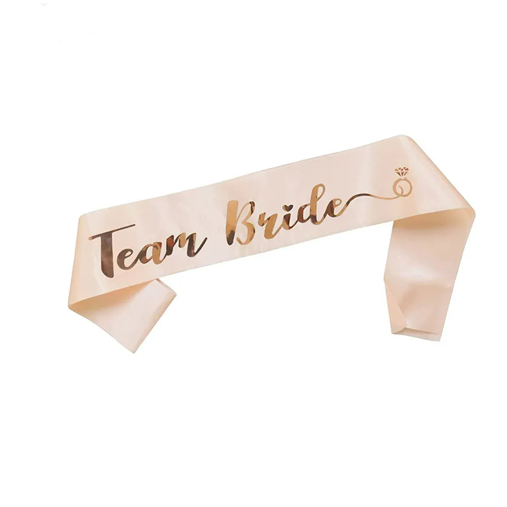 Rose Gold Team Bride Satin Set