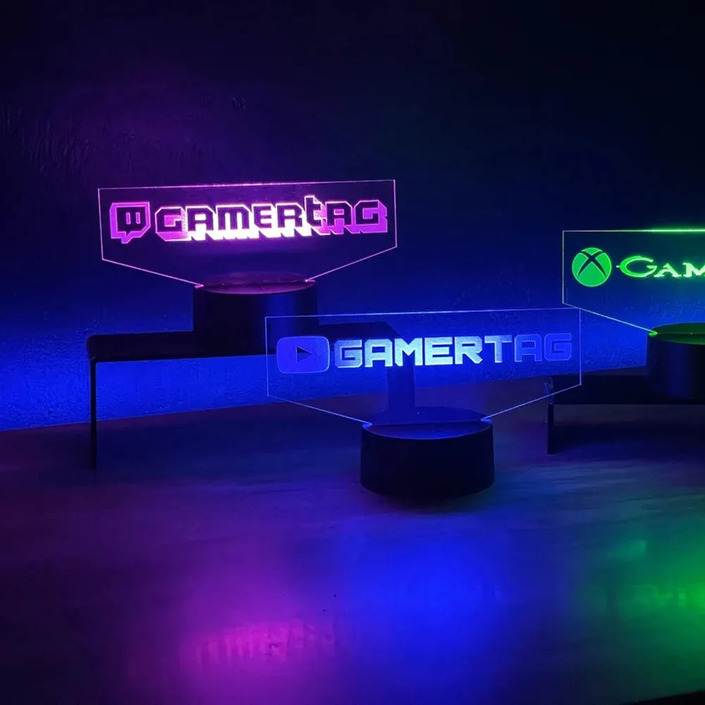 Personalized 3D LED Gamer Night Light