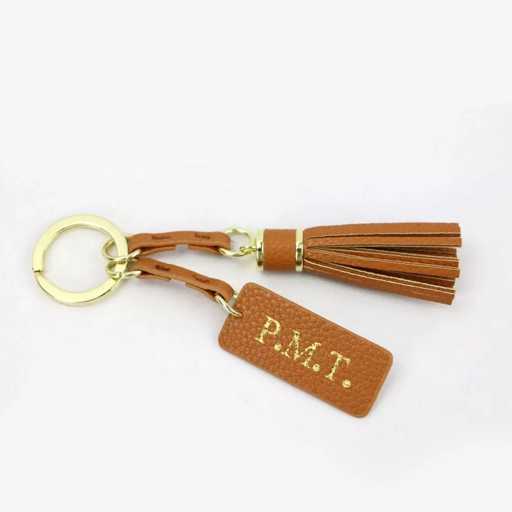 Personalized Leather Tassel Keychain - Stylish and Versatile Accessory for Your Keys, Bag, or Wallet