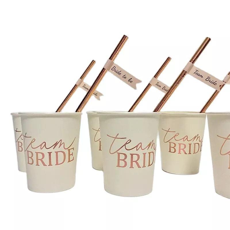 Bachelorette Party Cups with Straws