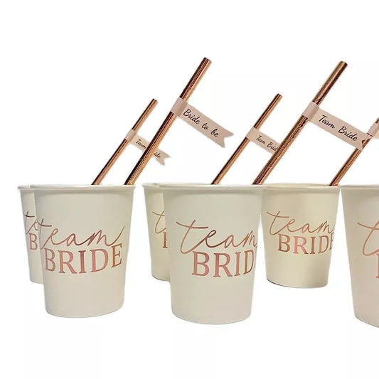 Bachelorette Party Cups with Straws