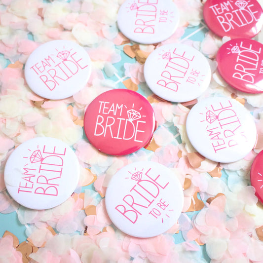 Bride-to-Be Party Badge Set