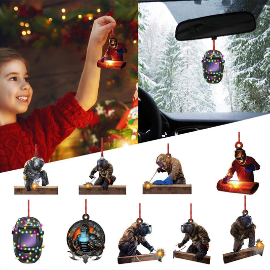 Personalized Welder Christmas Ornament - Festive Hanging Decoration for Tree, Car, and More