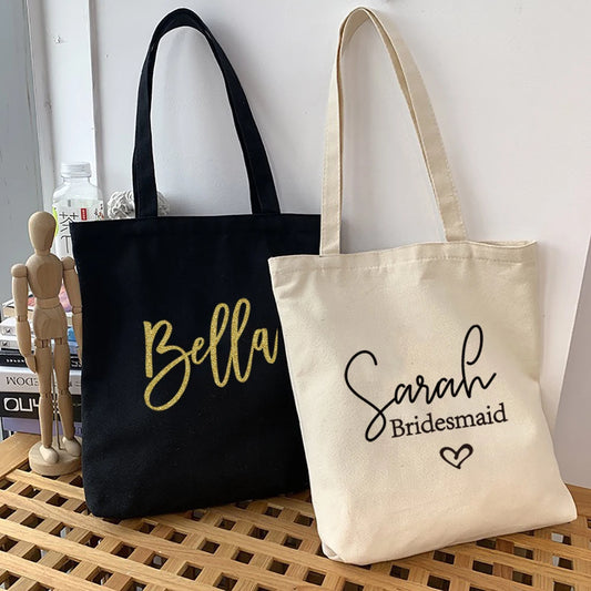 Personalized Rose Gold Tote Bag