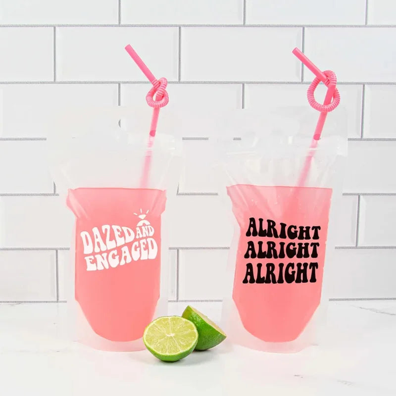 Retro Drink Pouches for Bachelorette Parties