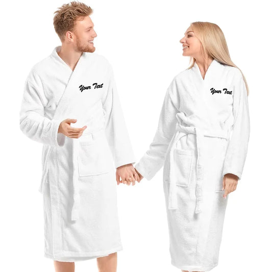 Personalized Terry Cotton Bathrobe for Couples