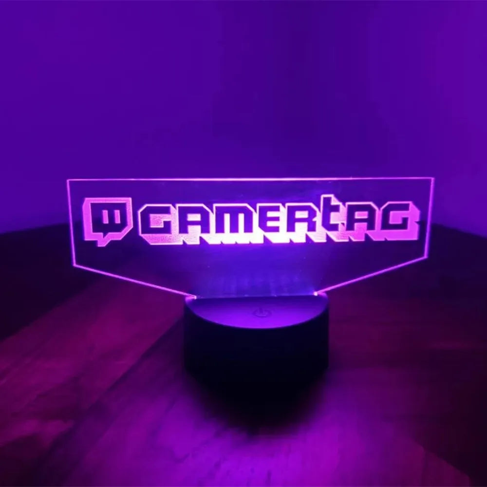 Personalized 3D LED Gamer Night Light